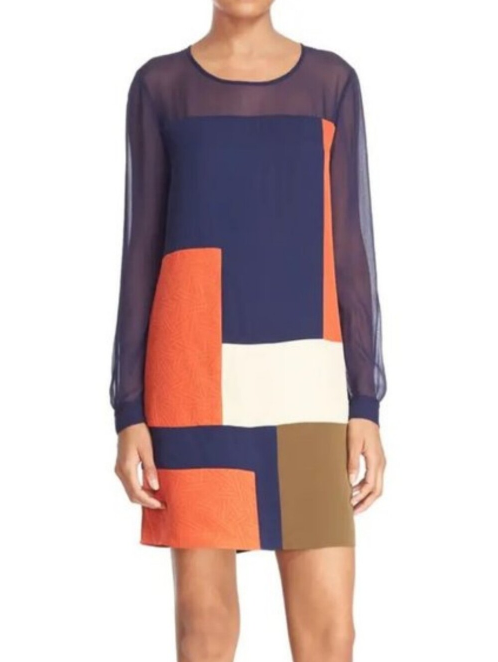 Diane Von Furstenburg Raegon Patch Work Dress Size 4